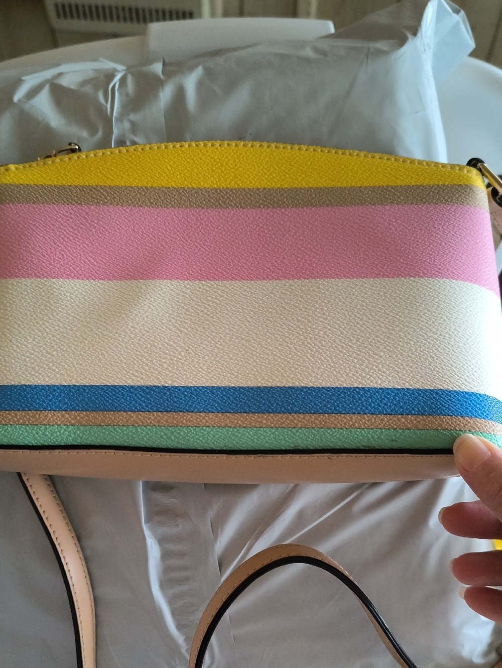 ✨Low Start ✨Kate Spade Pastel Stripe New York Grove Crossbody Bag - Picture 3 of 7
